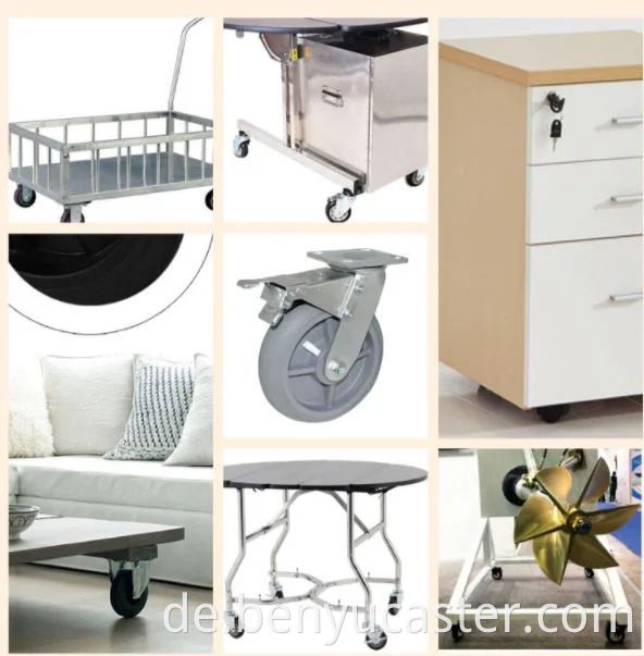 5 "pp np pu tpr pvc nylon tpe gusseisern leges schwere graue Farbe Cater Wheel